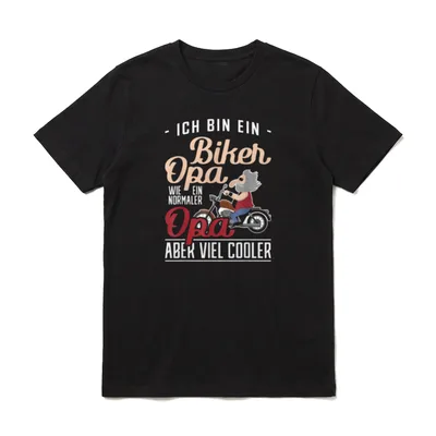 Ich bin ein Biker Opa T-Shirt – Klassisches T-Shirt in Schwarz