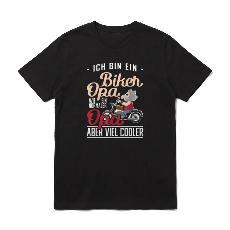 Ich bin ein Biker Opa T-Shirt – Klassisches T-Shirt in Schwarz