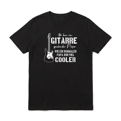 Cooler Papa Gitarren Spruch T-Shirt – Klassisches T-Shirt in Schwarz