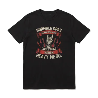 Normale Opas Hören Schlager T-Shirt – Klassisches T-Shirt in Schwarz
