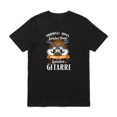 Gitarren Opa Gitarre Gitarrist T-Shirt – Klassisches T-Shirt in Schwarz