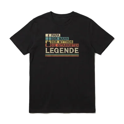 Gitarren Papa Gitarrist Gitarre T-Shirt – Klassisches T-Shirt in Schwarz
