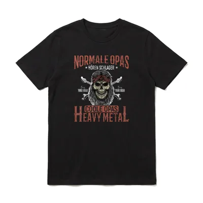 Normale Opas Hören Schlager Coole T-Shirt – Klassisches T-Shirt in Schwarz