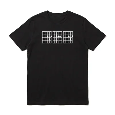 Dad Guitar Chords Vatertag T-Shirt – Klassisches T-Shirt in Schwarz
