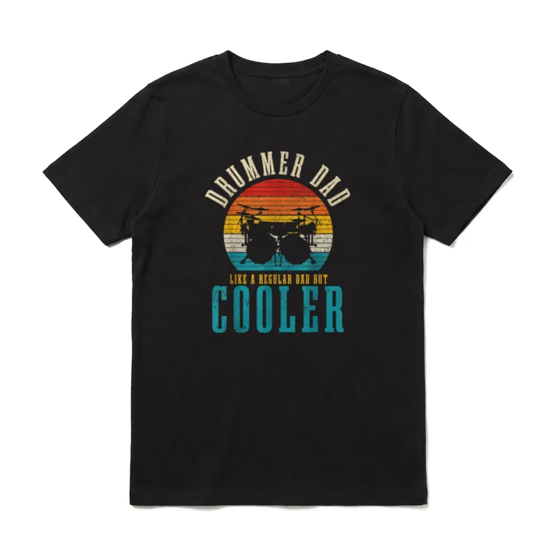 Drummer Dad Lustig Vintage T-Shirt – Klassisches T-Shirt in Schwarz