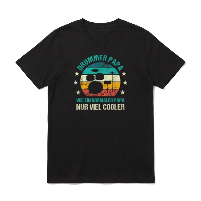 Drummer Papa Schlagzeuger Vater T-Shirt – Klassisches T-Shirt in Schwarz
