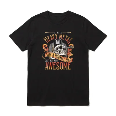Heavy-Metal-Cooler Papa Punkrockmusikliebhaber T-Shirt – Klassisches T-Shirt in Schwarz