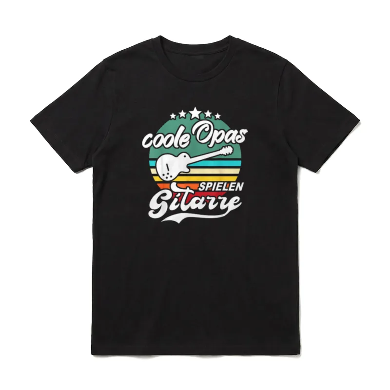 Gitarre Opa Gitarrenspieler Musiker T-Shirt – Klassisches T-Shirt in Schwarz