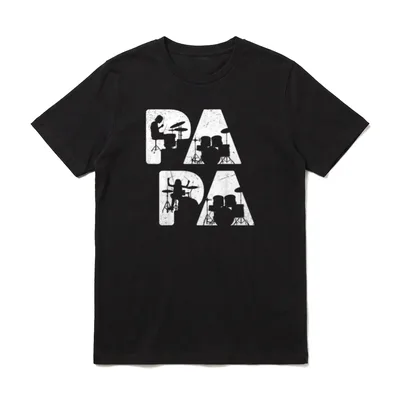 Schlagzeuger Papa Schlagzeug Drummer T-Shirt – Klassisches T-Shirt in Schwarz