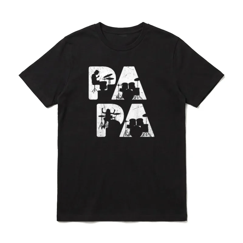 Schlagzeuger Papa Schlagzeug Drummer T-Shirt – Klassisches T-Shirt in Schwarz