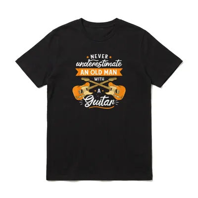 Unterschätze niemals einen alten Musik T-Shirt – Klassisches T-Shirt in Schwarz
