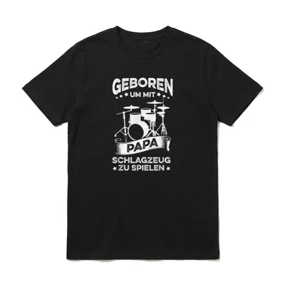 Drummer Schlagzeug Spielen Papa T-Shirt – Klassisches T-Shirt in Schwarz