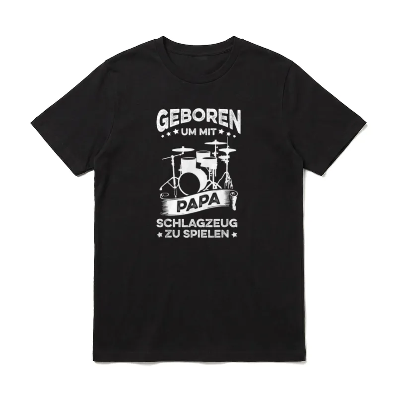 Drummer Schlagzeug Spielen Papa T-Shirt – Klassisches T-Shirt in Schwarz