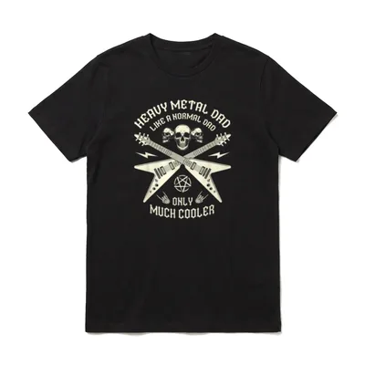 Rock Heavy Metal Dad T-Shirt – Klassisches T-Shirt in Schwarz