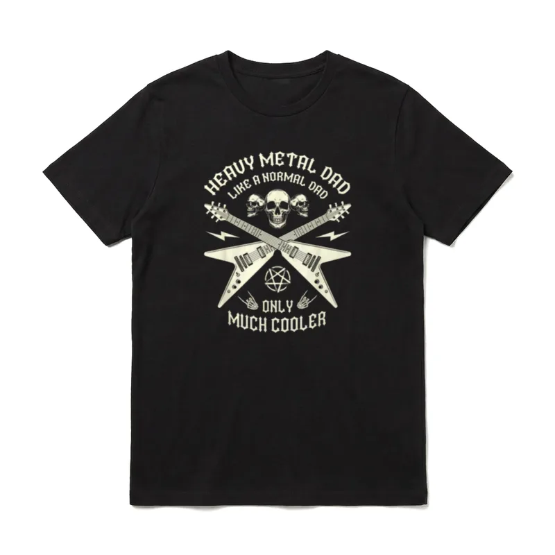Rock Heavy Metal Dad T-Shirt – Klassisches T-Shirt in Schwarz