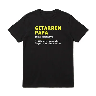 Gitarren Papa T-Shirt – Gitarren Papa (Substantiv): Wie ein normaler Papa, nur viel cooler – Klassisches T-Shirt in Schwarz