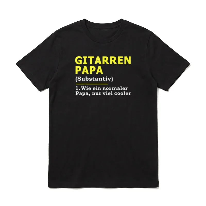 Gitarren Papa T-Shirt – Gitarren Papa (Substantiv): Wie ein normaler Papa, nur viel cooler – Klassisches T-Shirt in Schwarz
