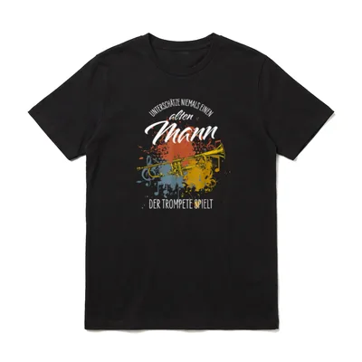 Trompete Opa Musik Jazz T-Shirt – Klassisches T-Shirt in Schwarz