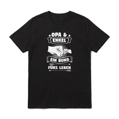 Opa Enkel Partnerlook Familie T-Shirt – Klassisches T-Shirt in Schwarz
