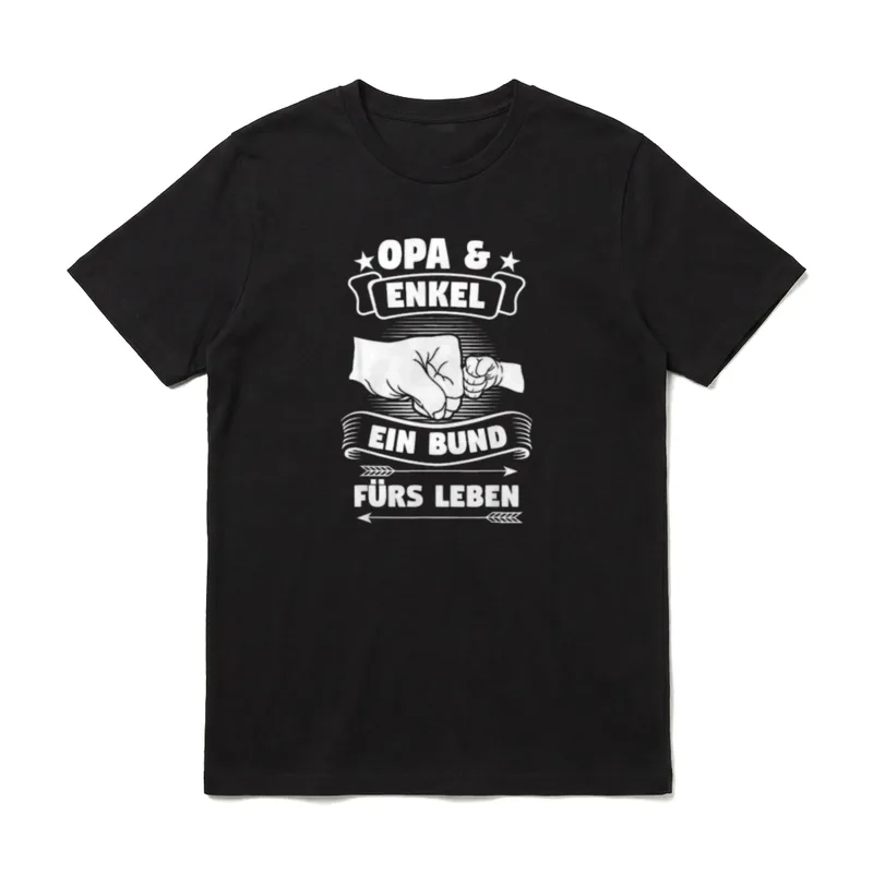 Opa Enkel Partnerlook Familie T-Shirt – Klassisches T-Shirt in Schwarz