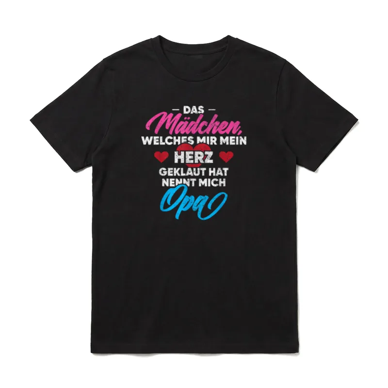 Großvater von Enkelin Lustiger T-Shirt – Klassisches T-Shirt in Schwarz