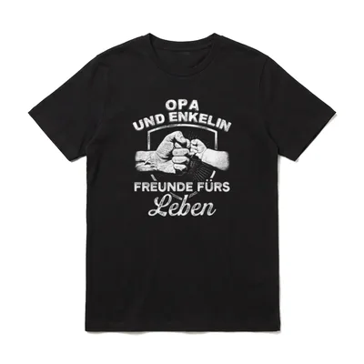 Opa und Enkelin Freunde fürs T-Shirt – Klassisches T-Shirt in Schwarz