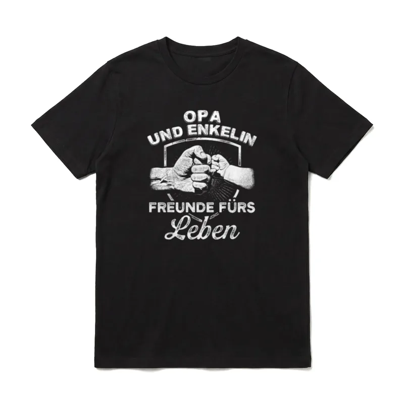 Opa und Enkelin Freunde fürs T-Shirt – Klassisches T-Shirt in Schwarz