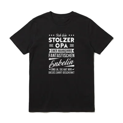 Ich bin stolzer Opa T-Shirt – Klassisches T-Shirt in Schwarz
