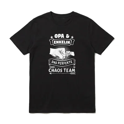 Opa & Enkelin Das perfekte Chaos T-Shirt – Klassisches T-Shirt in Schwarz