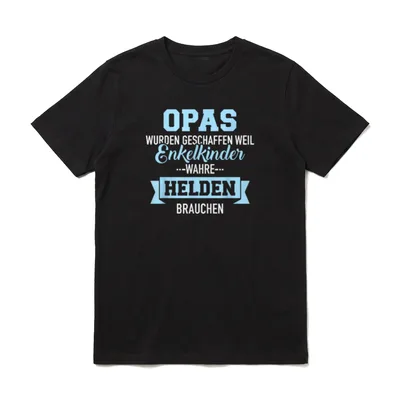 Opas wurden geschaffen Enkelkinder T-Shirt – Klassisches T-Shirt in Schwarz