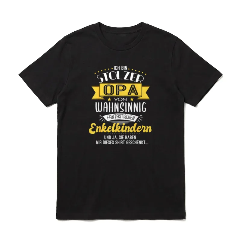 Stolzer Opa Enkel Enkelkinder T-Shirt – Klassisches T-Shirt in Schwarz
