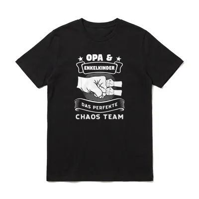 Opa & Enkelkinder Team T-Shirt – Klassisches T-Shirt in Schwarz