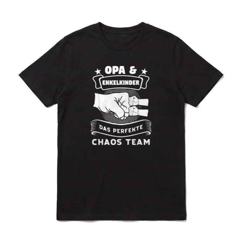Opa & Enkelkinder Team T-Shirt – Klassisches T-Shirt in Schwarz