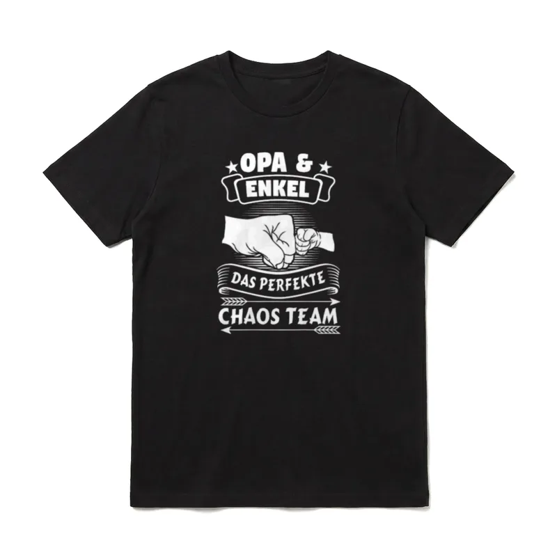 Opa & Enkel Das perfekte Chaos T-Shirt – Klassisches T-Shirt in Schwarz