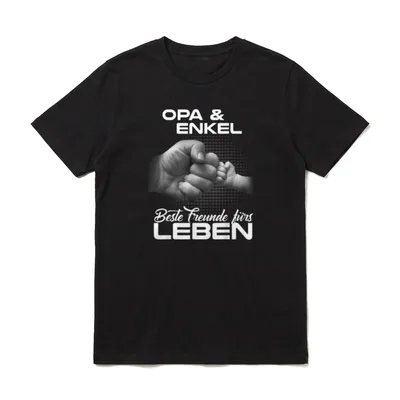 Opa & Enkel Beste Freunde T-Shirt – Klassisches T-Shirt in Schwarz