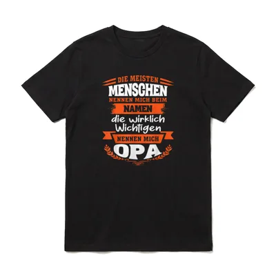 Opa und Enkel Oberteil T-Shirt – Klassisches T-Shirt in Schwarz