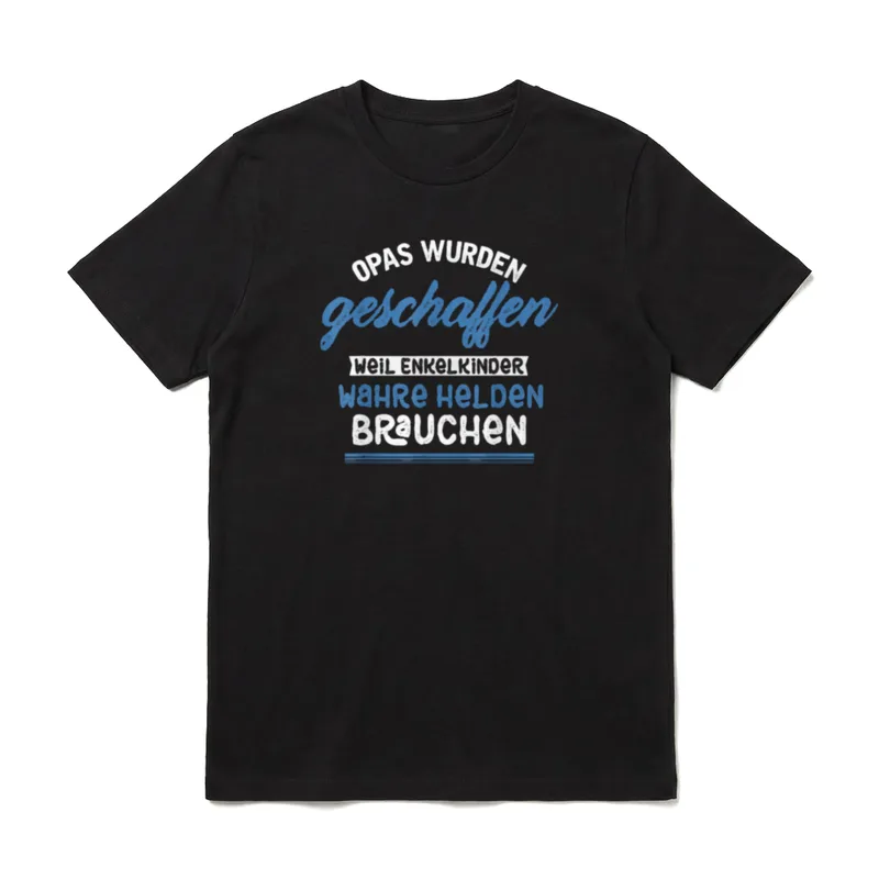 Opas wurden geschaffen weil T-Shirt – Klassisches T-Shirt in Schwarz