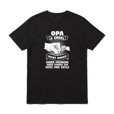 Opa & Enkel immer T-Shirt – Klassisches T-Shirt in Schwarz