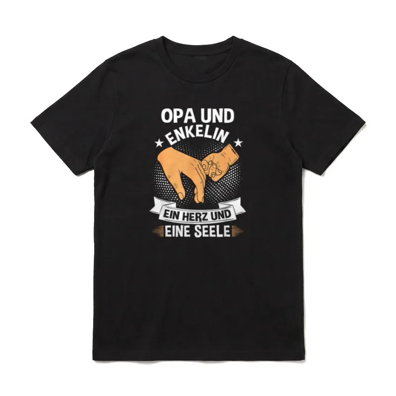 Opa und Enkelin Ein Herz T-Shirt – Klassisches T-Shirt in Schwarz