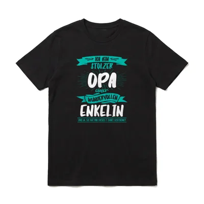 Enkelin stolzer Opa Oberteil T-Shirt – Klassisches T-Shirt in Schwarz