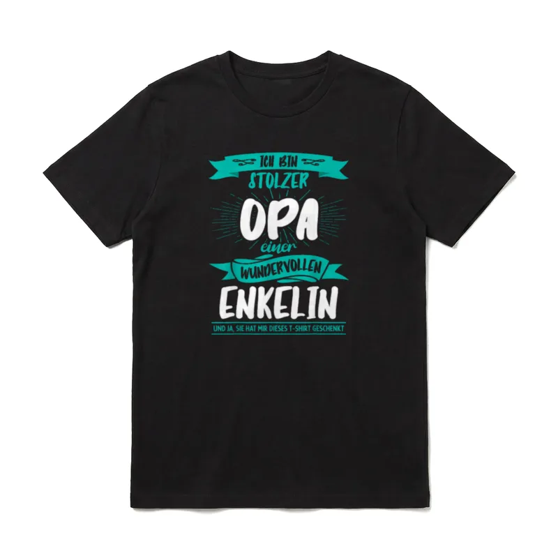 Enkelin stolzer Opa Oberteil T-Shirt – Klassisches T-Shirt in Schwarz