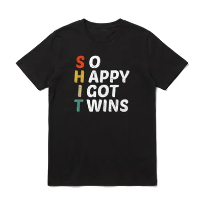 Opa Großvater von Zwillingen T-Shirt – Klassisches T-Shirt in Schwarz