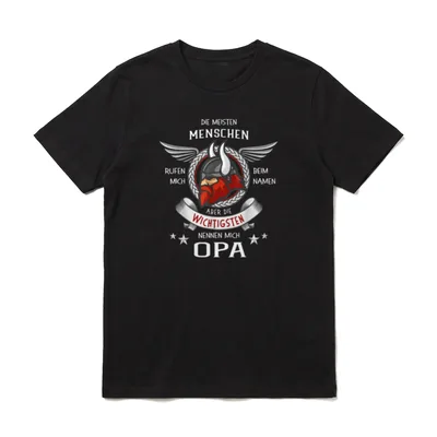 Deutsch Opa Großvater Papa T-Shirt – Klassisches T-Shirt in Schwarz