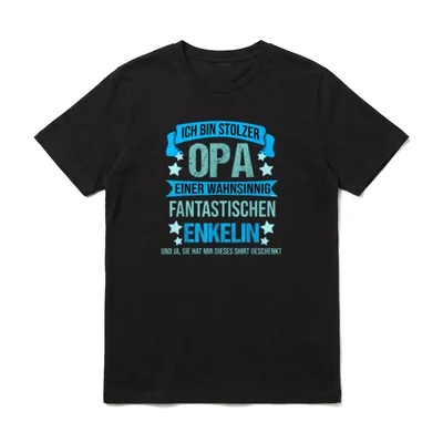 Ich bin Stolzer Opa Opi T-Shirt – Klassisches T-Shirt in Schwarz