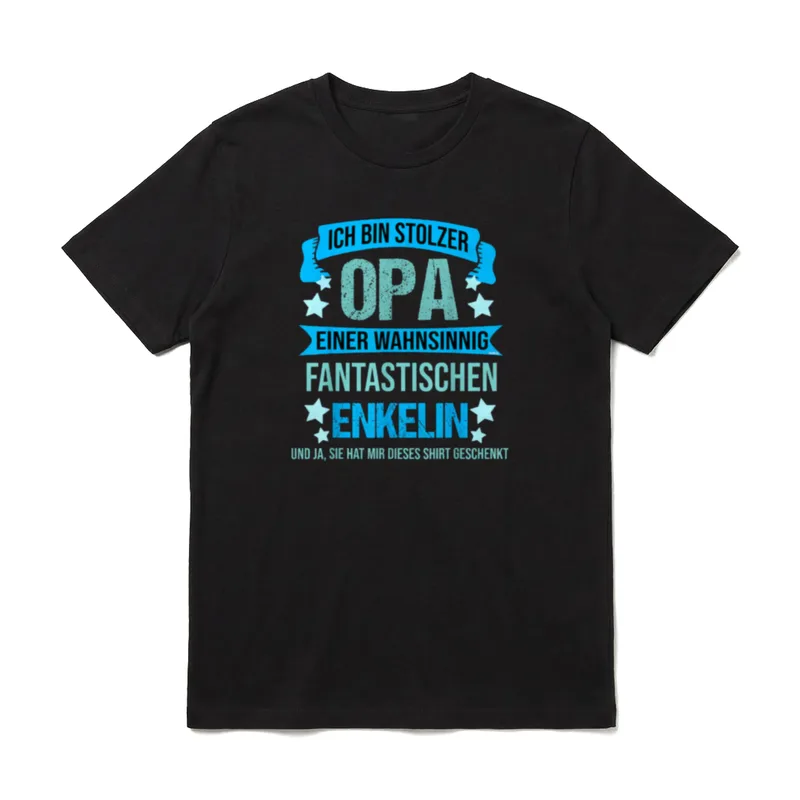 Ich bin Stolzer Opa Opi T-Shirt – Klassisches T-Shirt in Schwarz