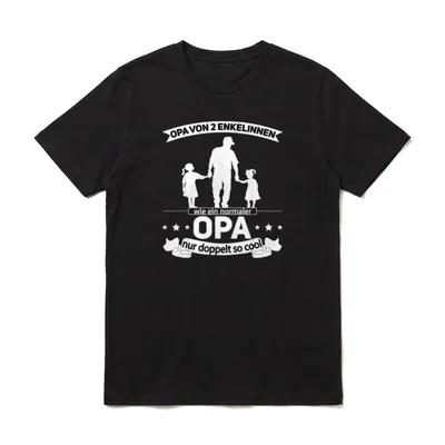 Opa von 2 Enkelinnen T-Shirt – Klassisches T-Shirt in Schwarz