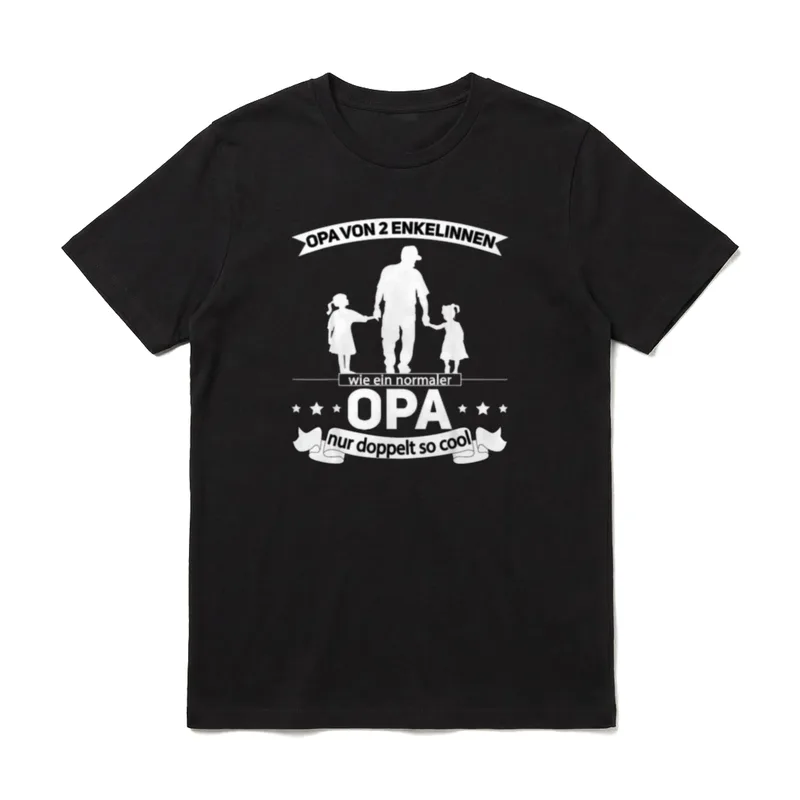 Opa von 2 Enkelinnen T-Shirt – Klassisches T-Shirt in Schwarz
