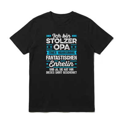 Ich Bin Stolzer Opa Opa & Enkel T-Shirt – Klassisches T-Shirt in Schwarz