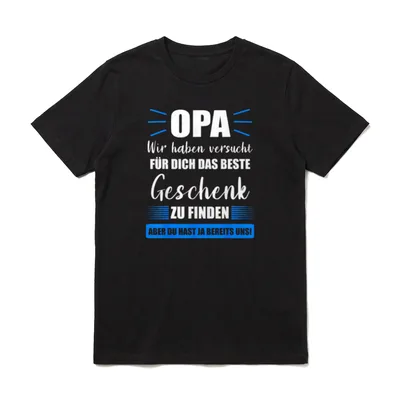 Opa Lustig Großvater Enkel T-Shirt – Klassisches T-Shirt in Schwarz