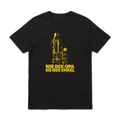 Feuerwehrmann Opa und Enkel T-Shirt – Klassisches T-Shirt in Schwarz